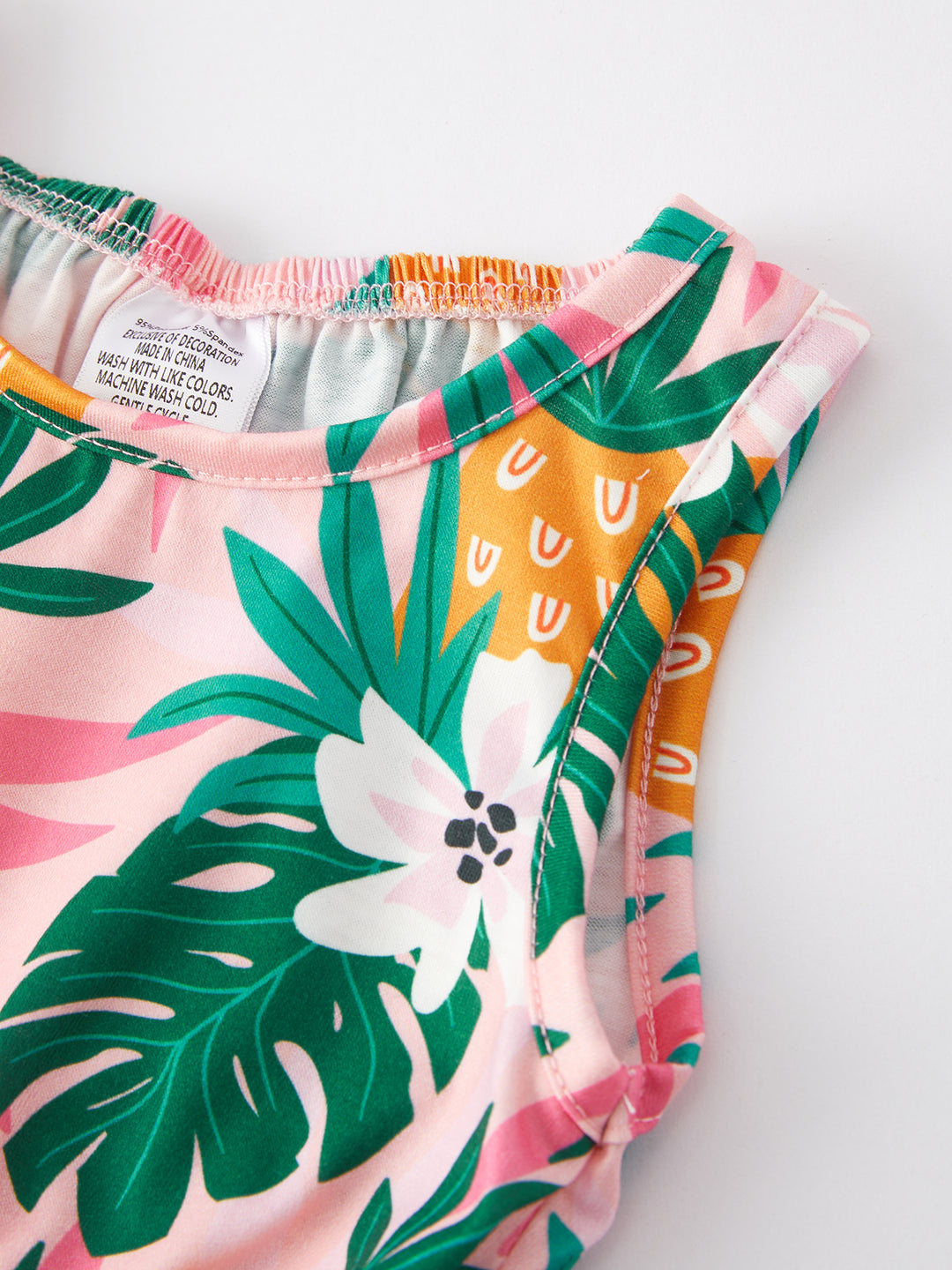 Pineapple Floral Girls Jumpsuit