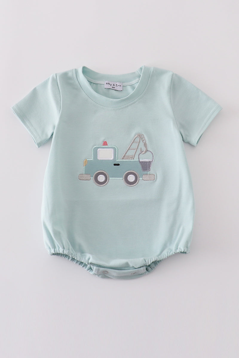 Abby & Evie
Blue crane truck applique bubble