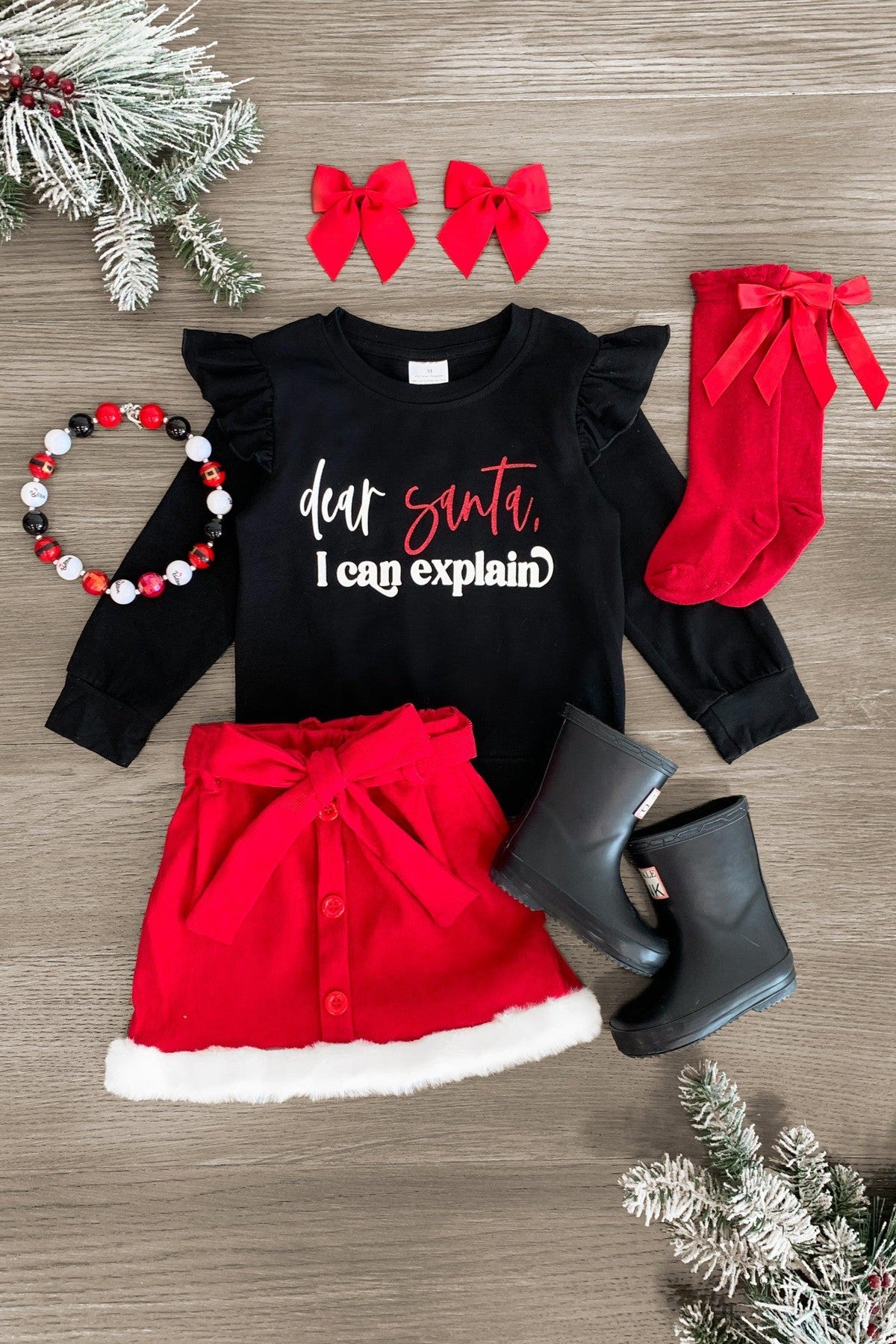 "Dear Santa, I Can Explain" Girl Set