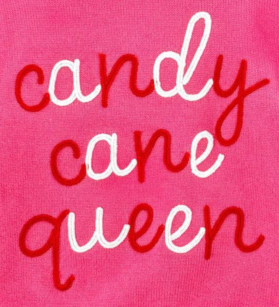 "Candy Cane Queen" Pink Sweater