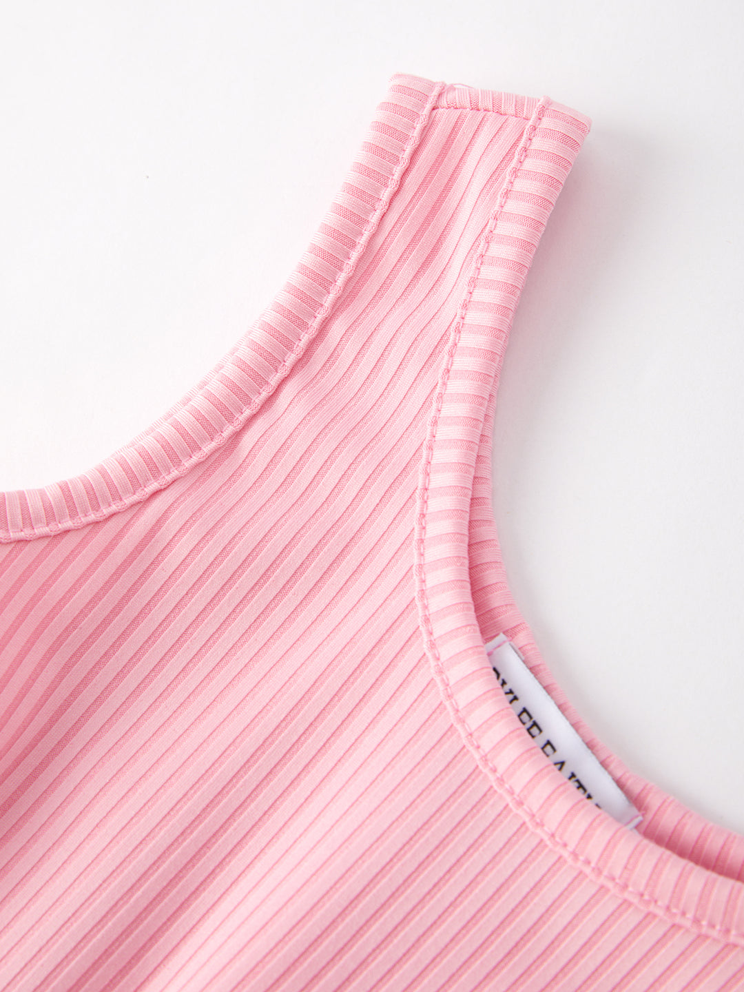 Pink Ribbed Milk Silk Romper