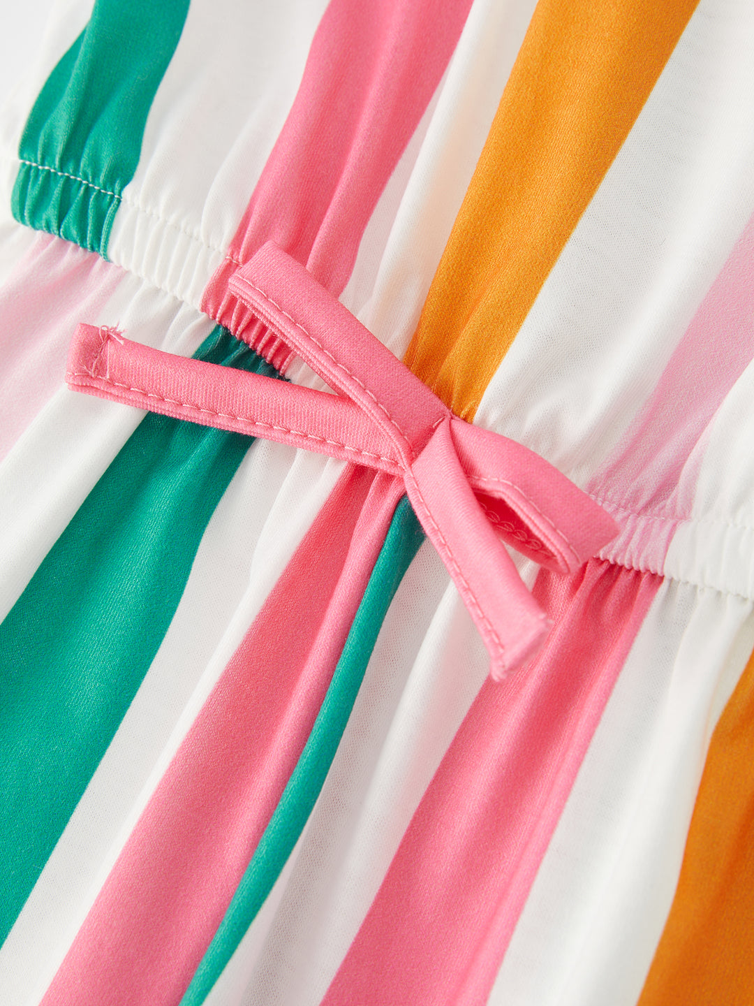 Tropical Striped Girls Jumpsuit
