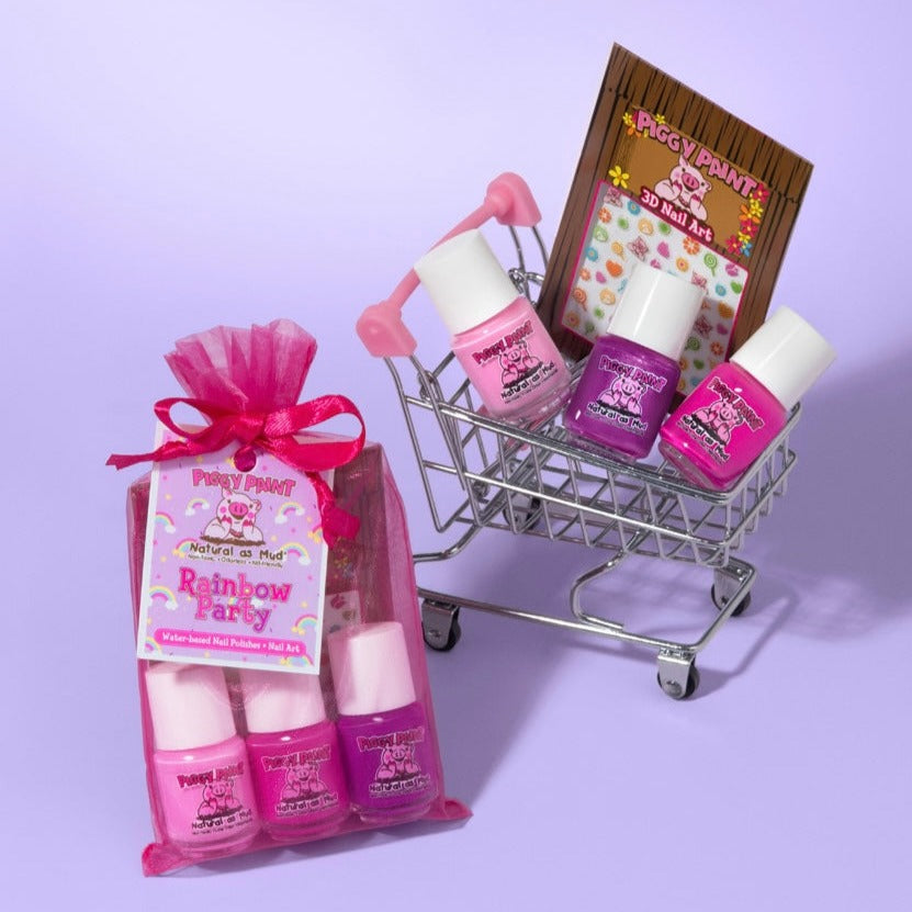 Piggy Paint
Rainbow Party Gift Set - Kids Non-toxic Nail Polish