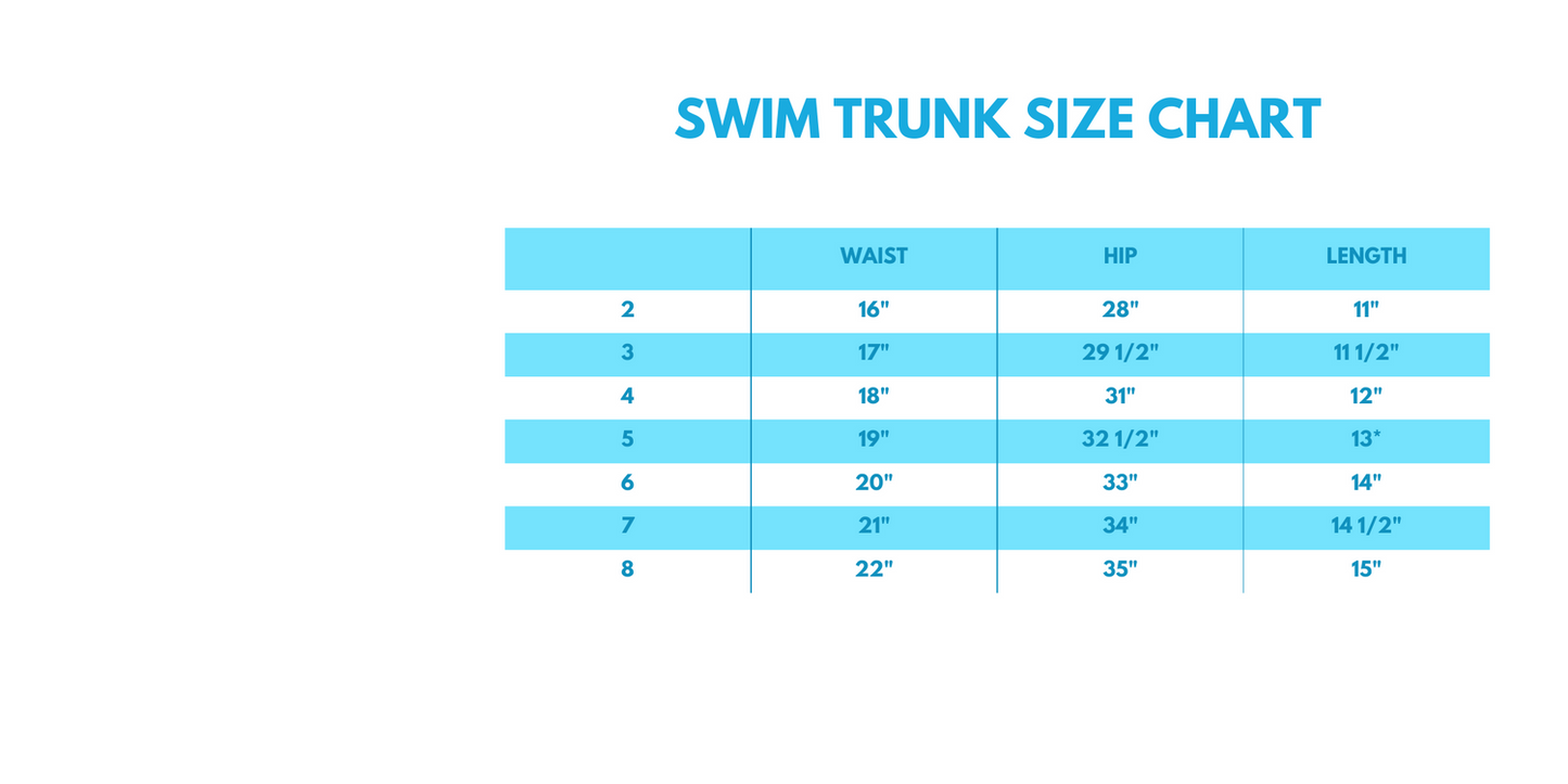 Abby & Evie
Pink tropical boy swim trunk