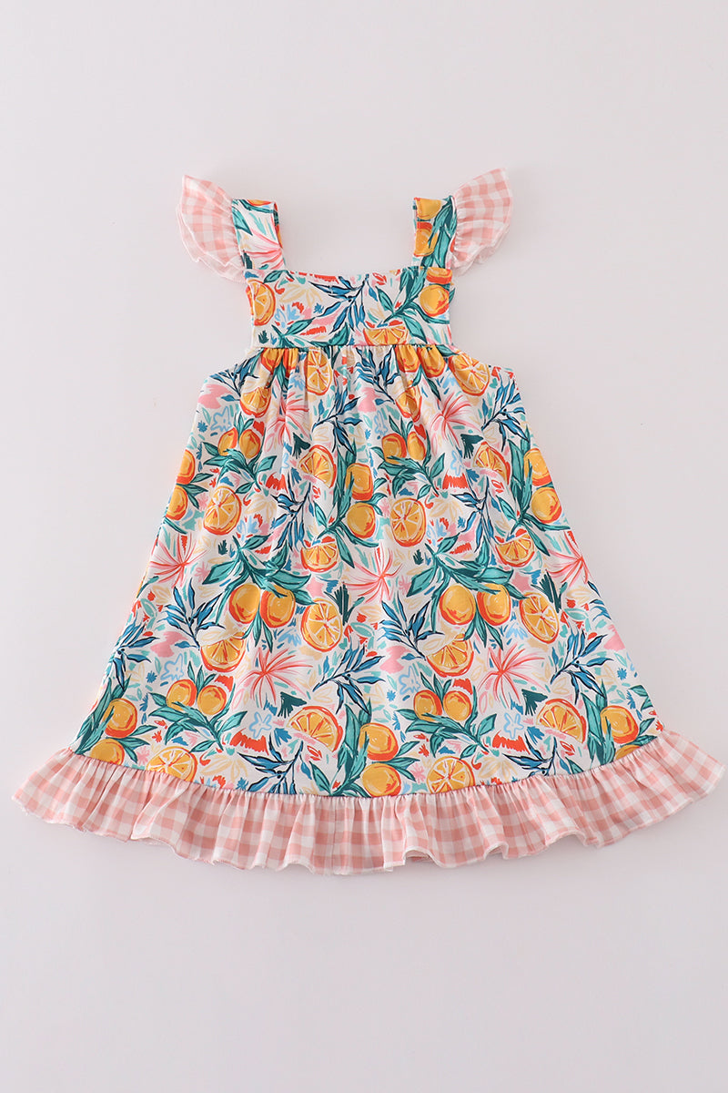 Abby & Evie
Citrus Bloom print girl dress
