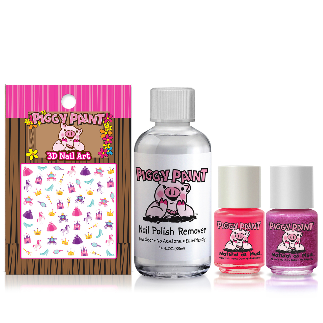 Piggy Paint Pretty Princess Gift Set - Kids Non-toxic Nail Polish