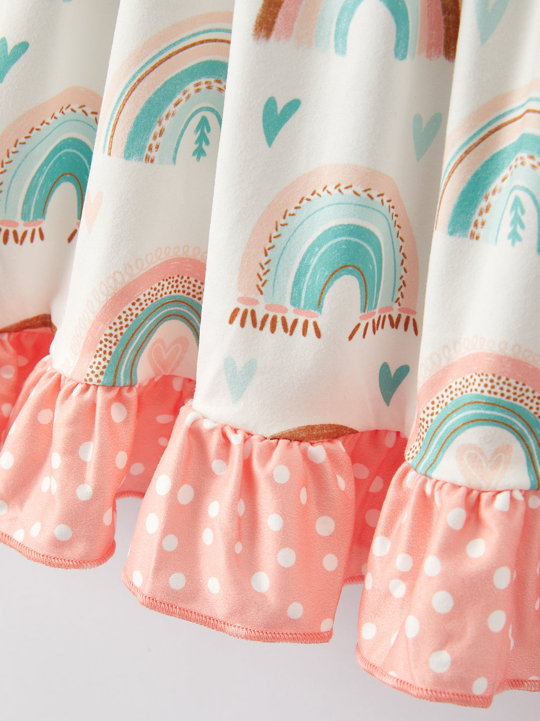 Heart Rainbow Ruffle Dress
