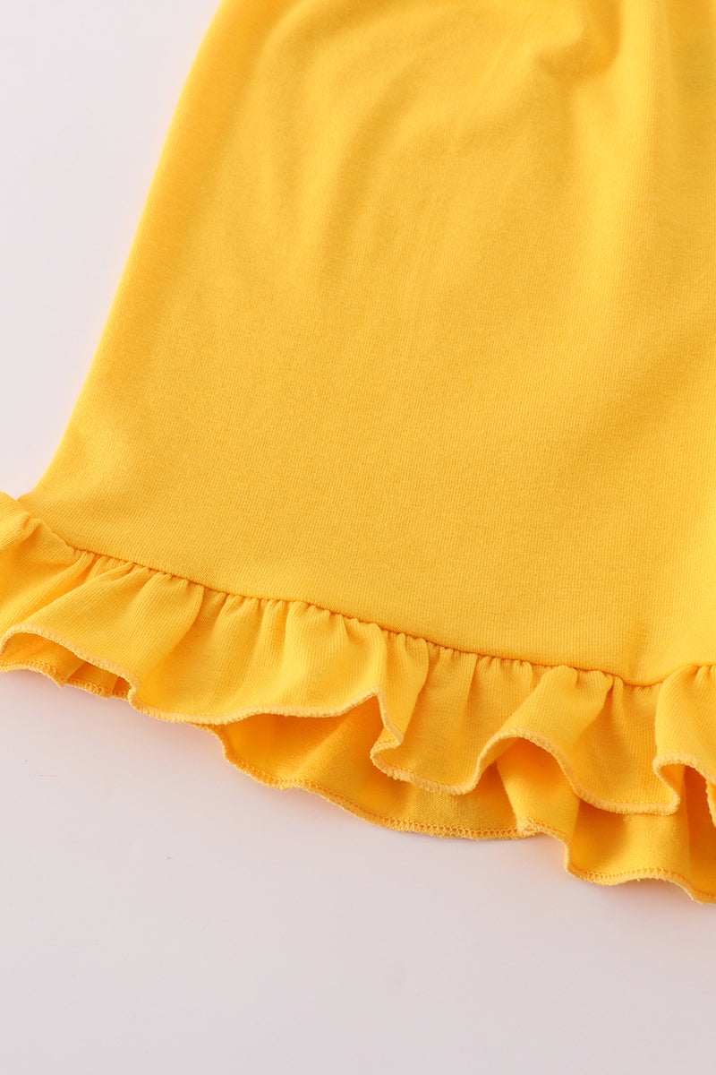 Abby & Evie
Yellow you are my sunshine embroidery girl set
