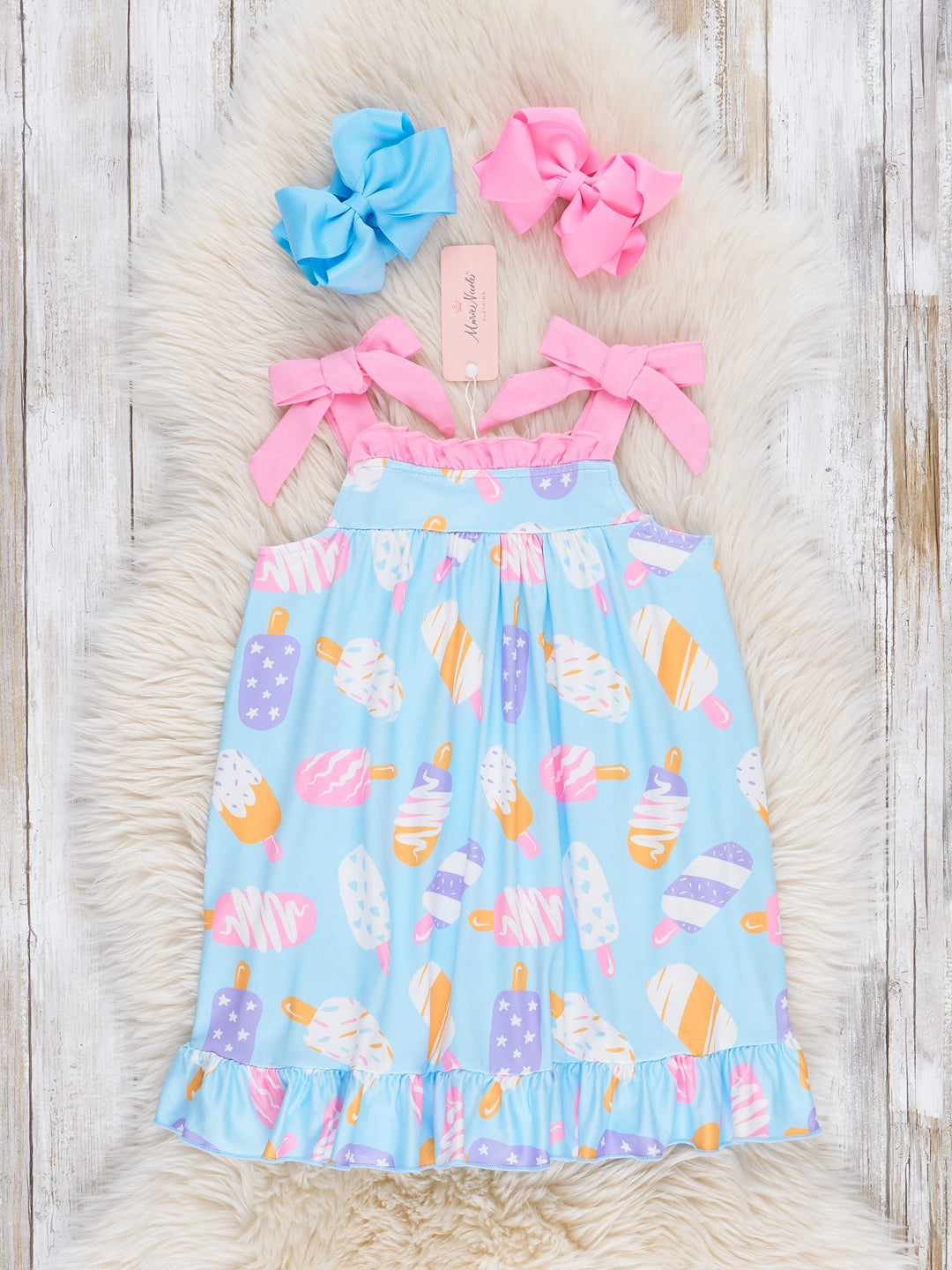 Ice Cream Party Ruffle Dress
