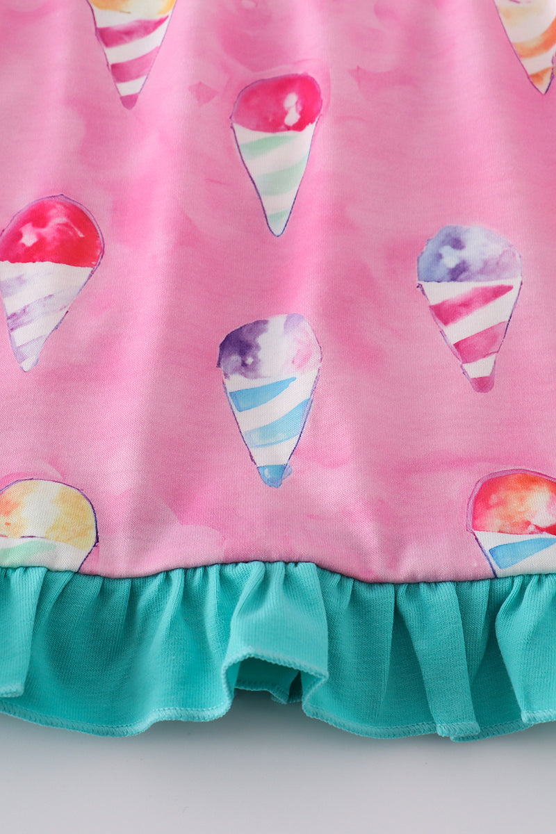 Abby & Evie
Pink ice cream print shorts set