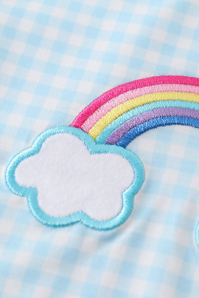 Abby & Evie Premium
Premium blue rainbow romper