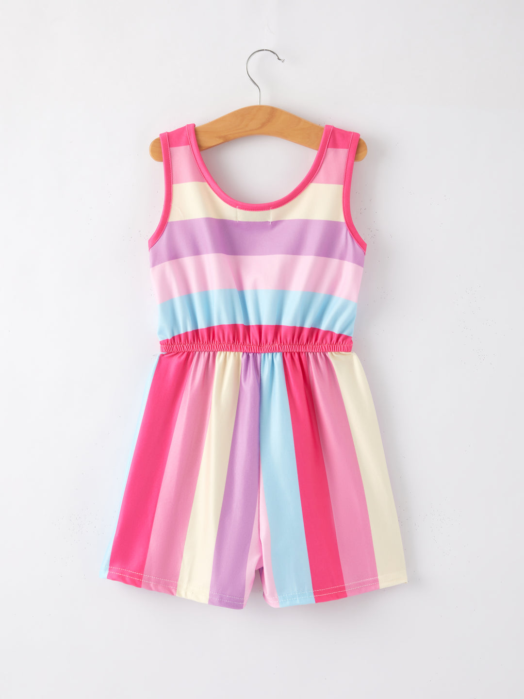 Striped Milk Silk Romper