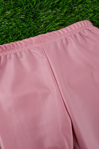PINK FAUX LEATHER LEGGINGS