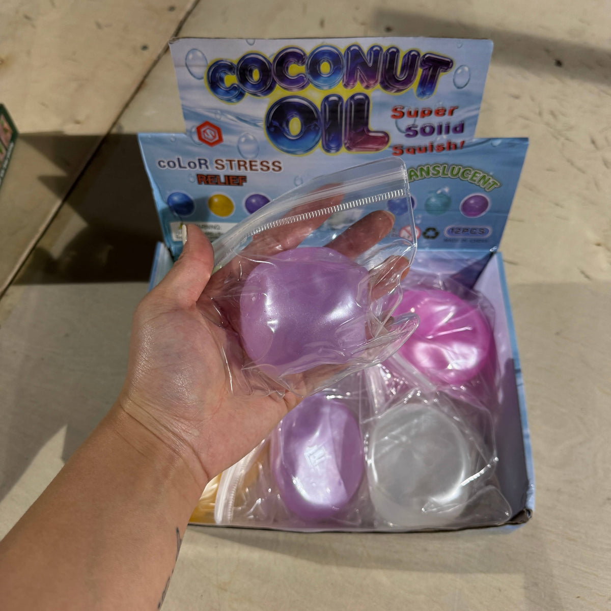 Coconut Oil Vaseline Metallic Round Ball Toy