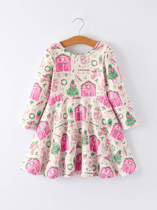 Pink Farmhouse Christmas Outfit