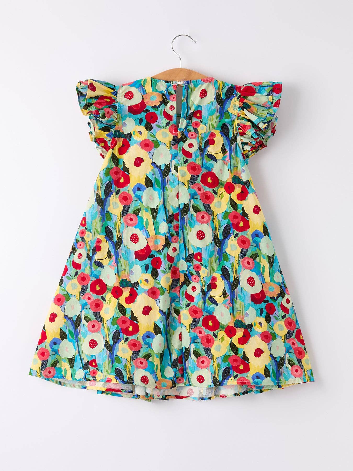 (ETA 3/14/26)Summer Fun: Colorful Floral Dark Green Dress