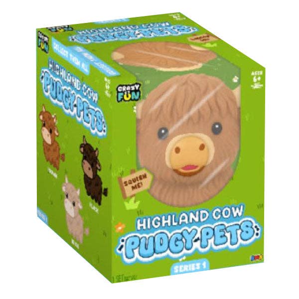 ETA 11/23/26 RMS® Crazy Fun™ Highland Cow Pudgy Pets Squishy S1