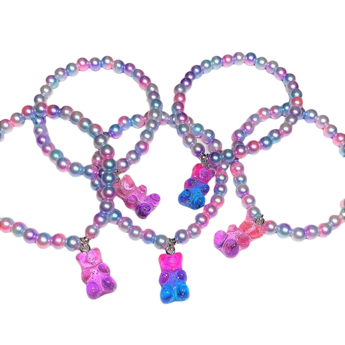 Sparkling Variegated Gummy Bear Charm Stack