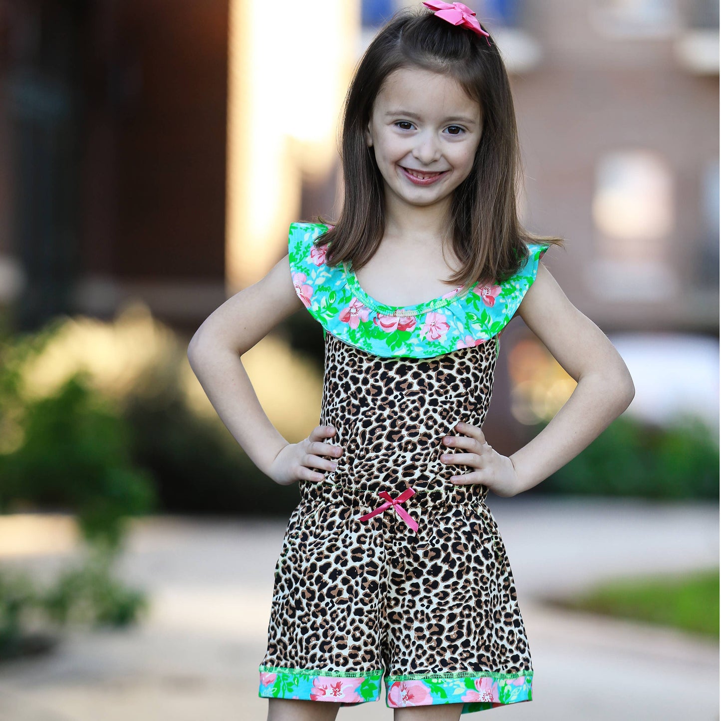 Leopard Floral Jumpsuit/Romper