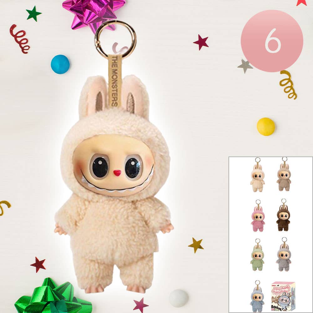 Labubu Monster Doll Keychain Exciting Macaron Blind Box
