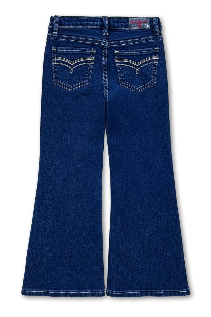 Girl's Flare Leg Denim Jean w/ Crochet