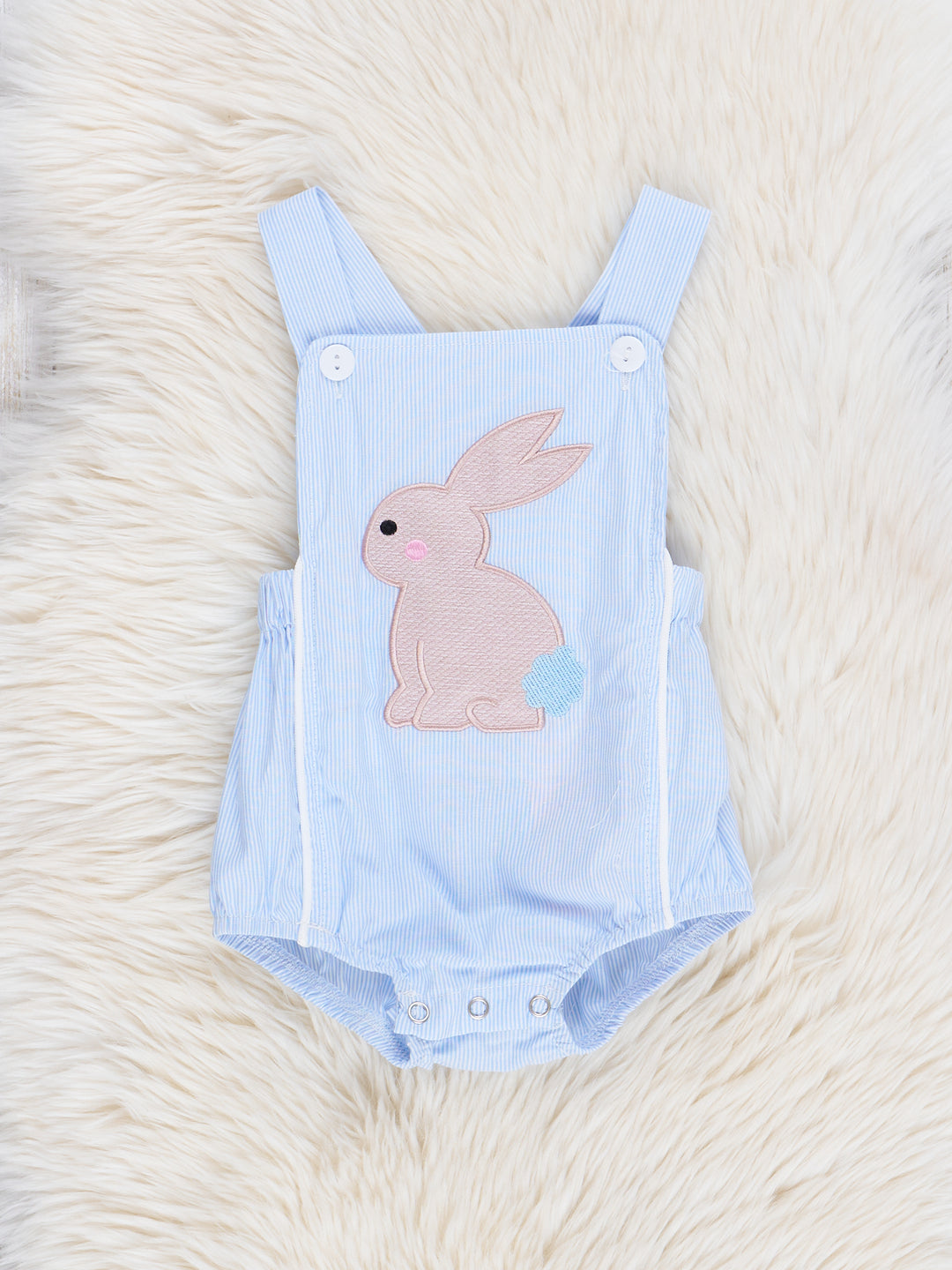 Blue Poppy Bunny Romper