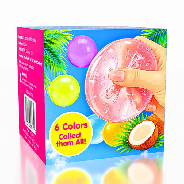 (ETA 9/9/26) Coconut Oil Squishies® Solid Squish Fidget Stress Ball (1pc) Assorted Colors