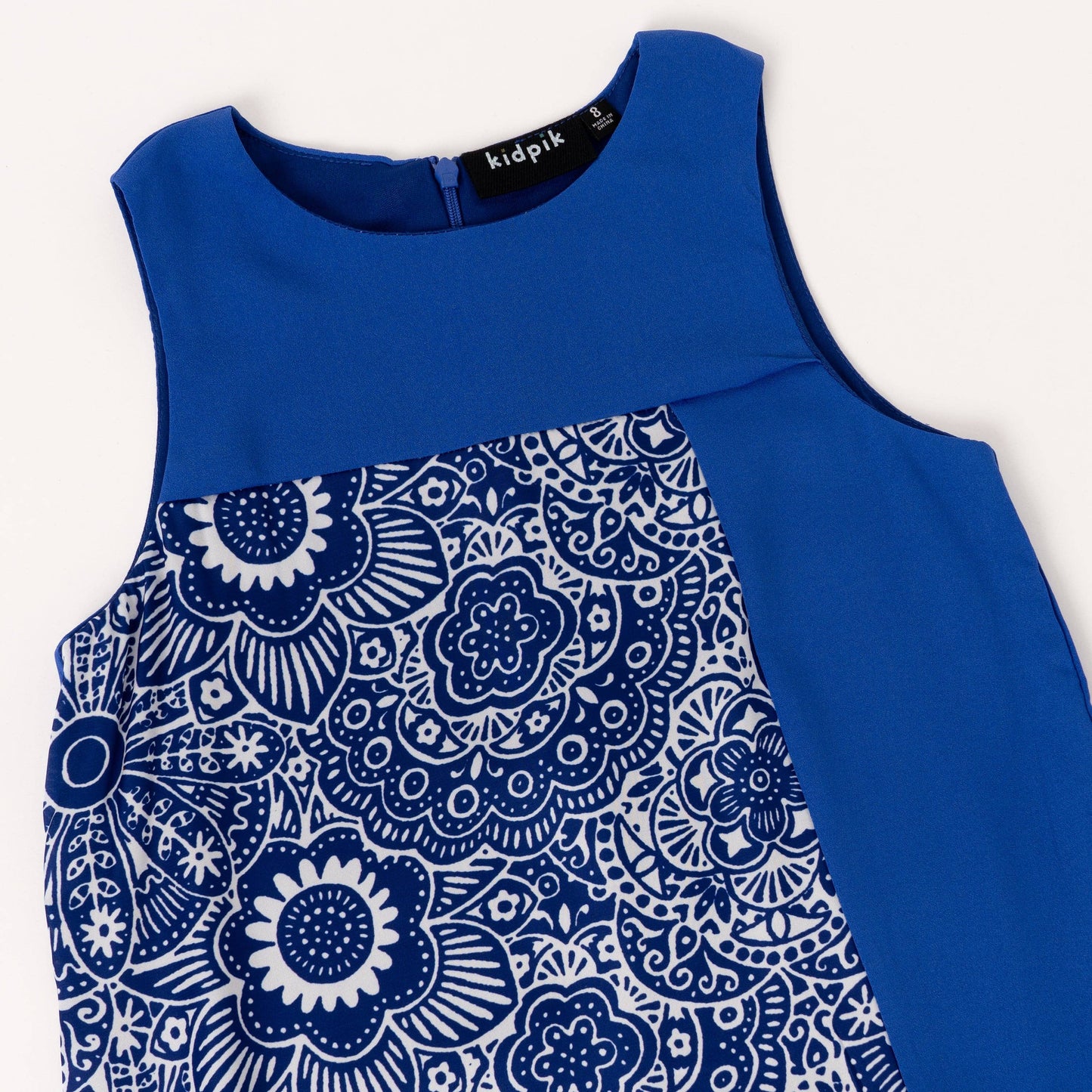 Color Block Geo Floral A-line Dress