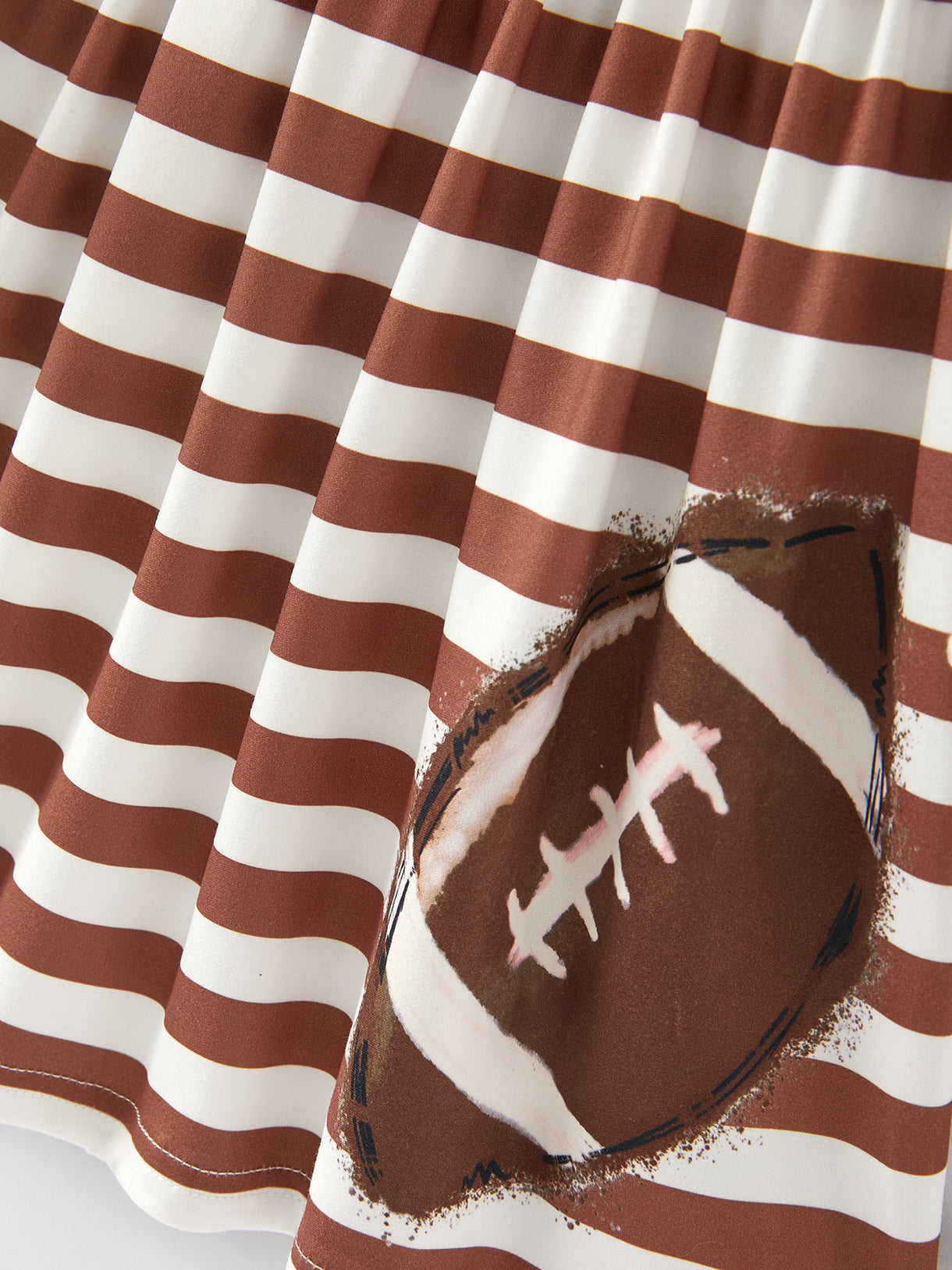 Football striped twirl dress