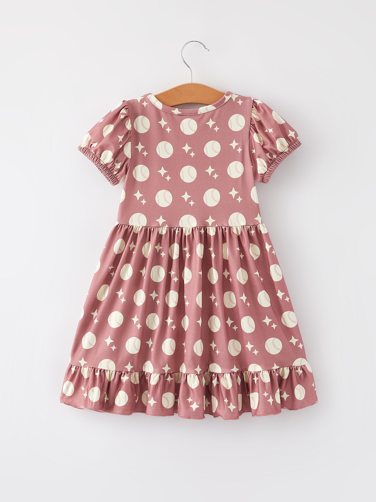 Baseball Rose Milk Silk Dress