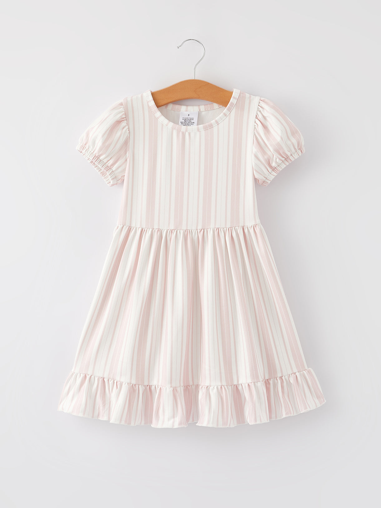 Pink & White Stripe Milk Silk Dress