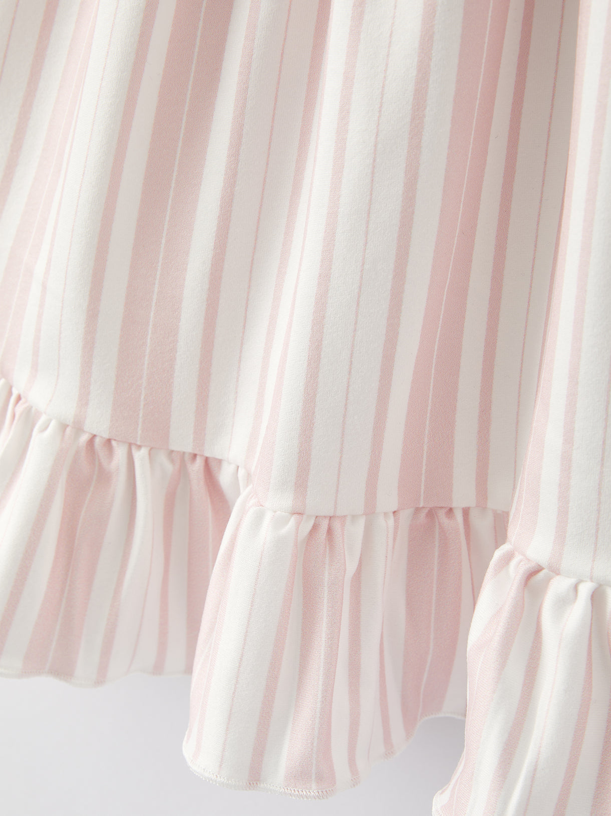 Pink & White Stripe Milk Silk Dress