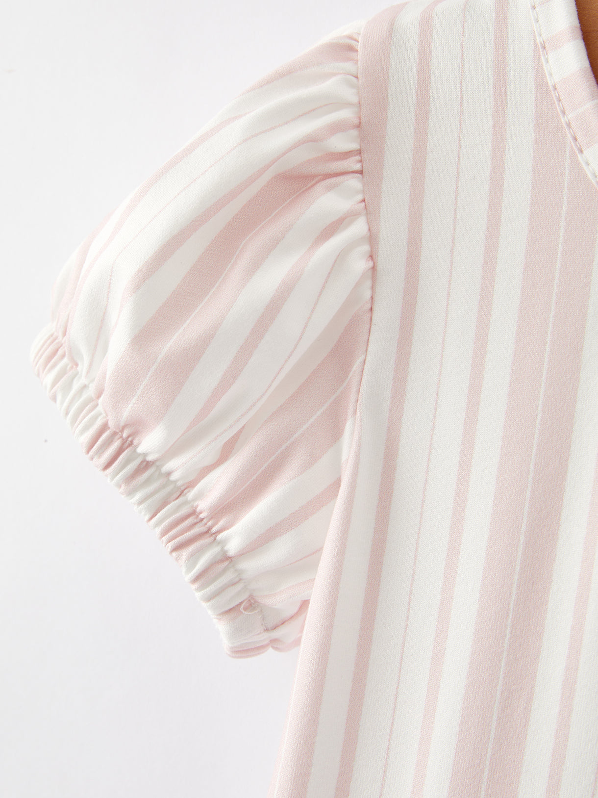 Pink & White Stripe Milk Silk Dress