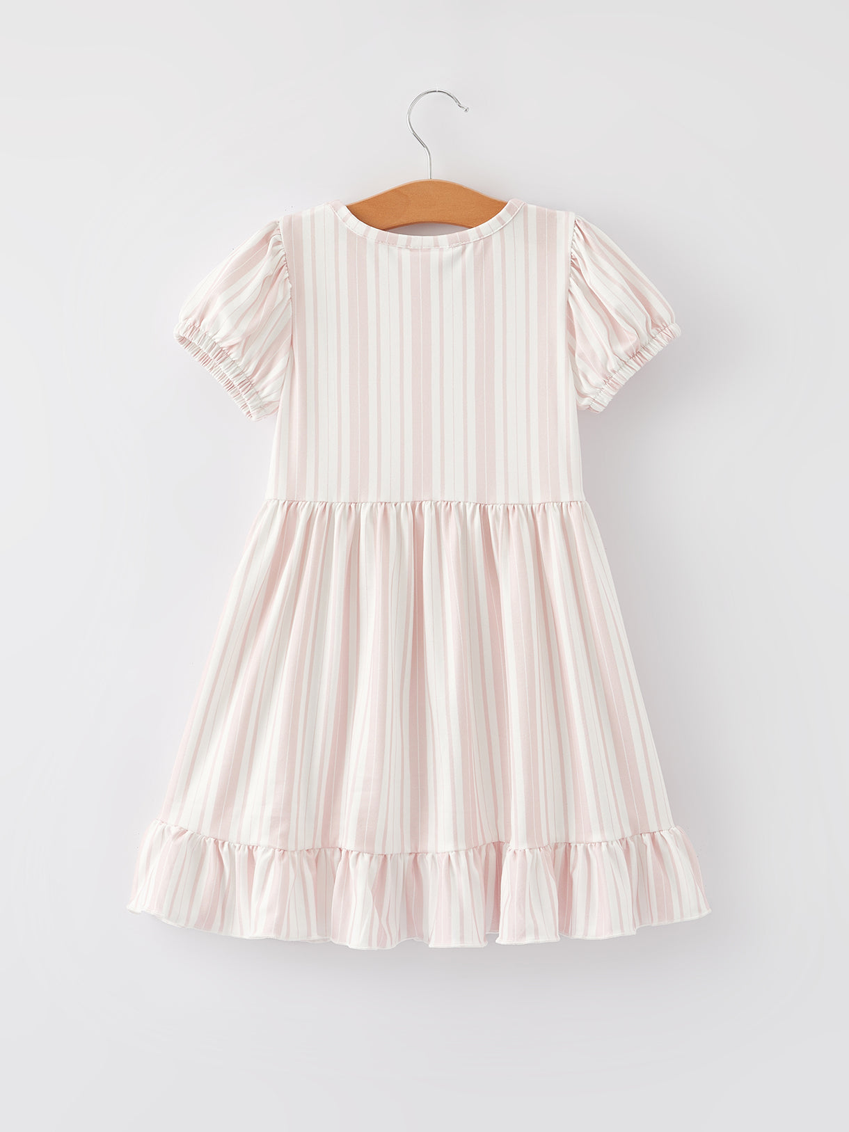 Pink & White Stripe Milk Silk Dress