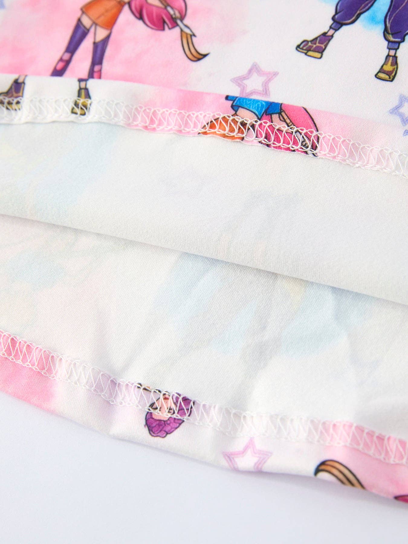 (ETA 3/12/26) Summer Pop Star Print Girl Twirly Short Sleeves Dress