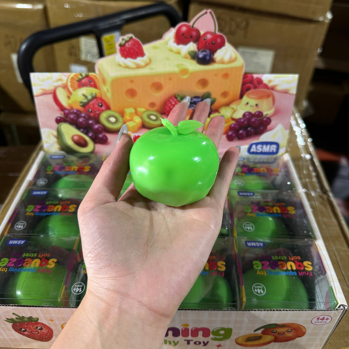 Crackling Crunchy Green Apple Squishy 12/pk | BR252
