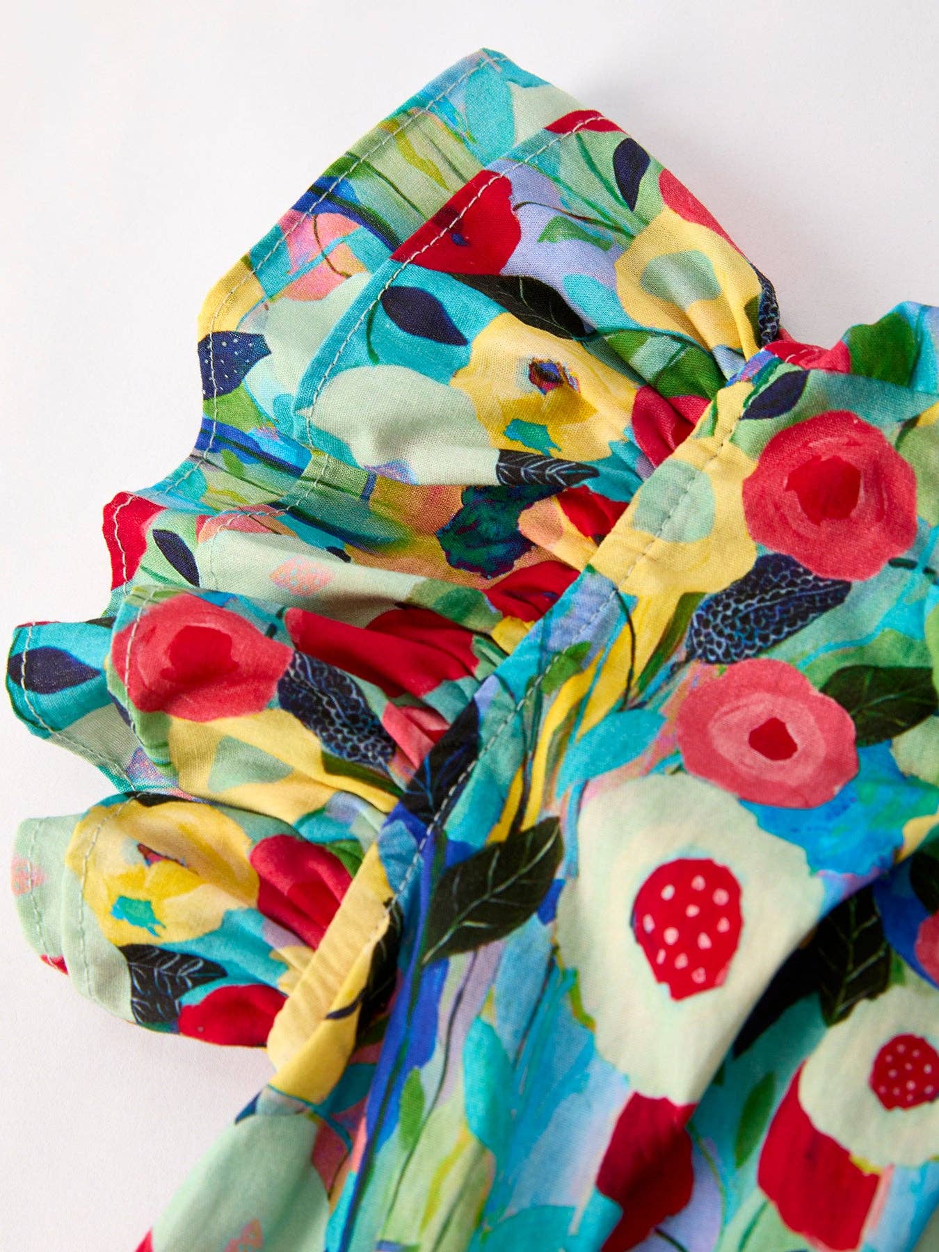 (ETA 3/14/26)Summer Fun: Colorful Floral Dark Green Dress