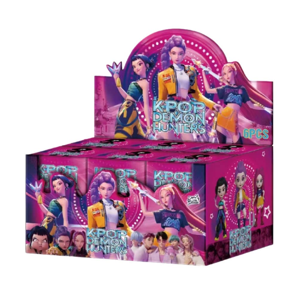 Kpop Demon Hunters Huntrix Figure Keychain Blind Box and Trading Card