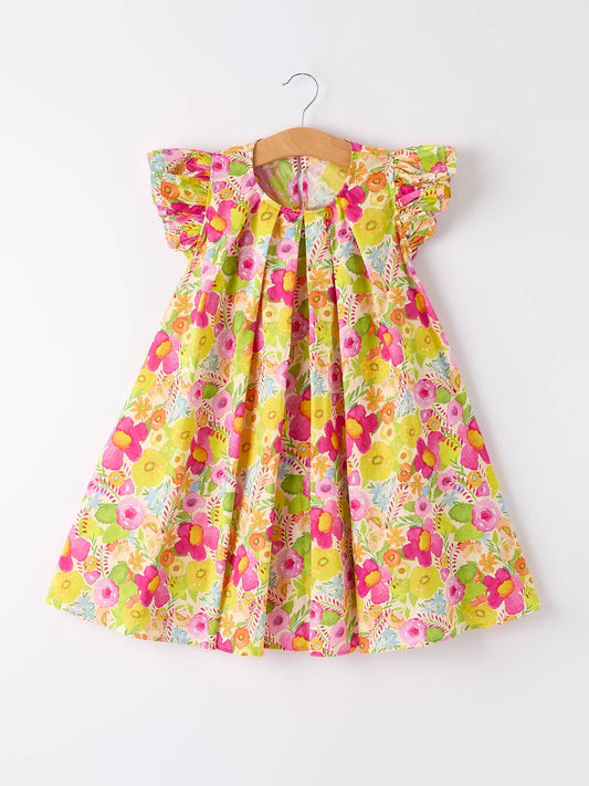 (ETA 3/14/26) Summer Fun: Colorful Floral Yellow Dress