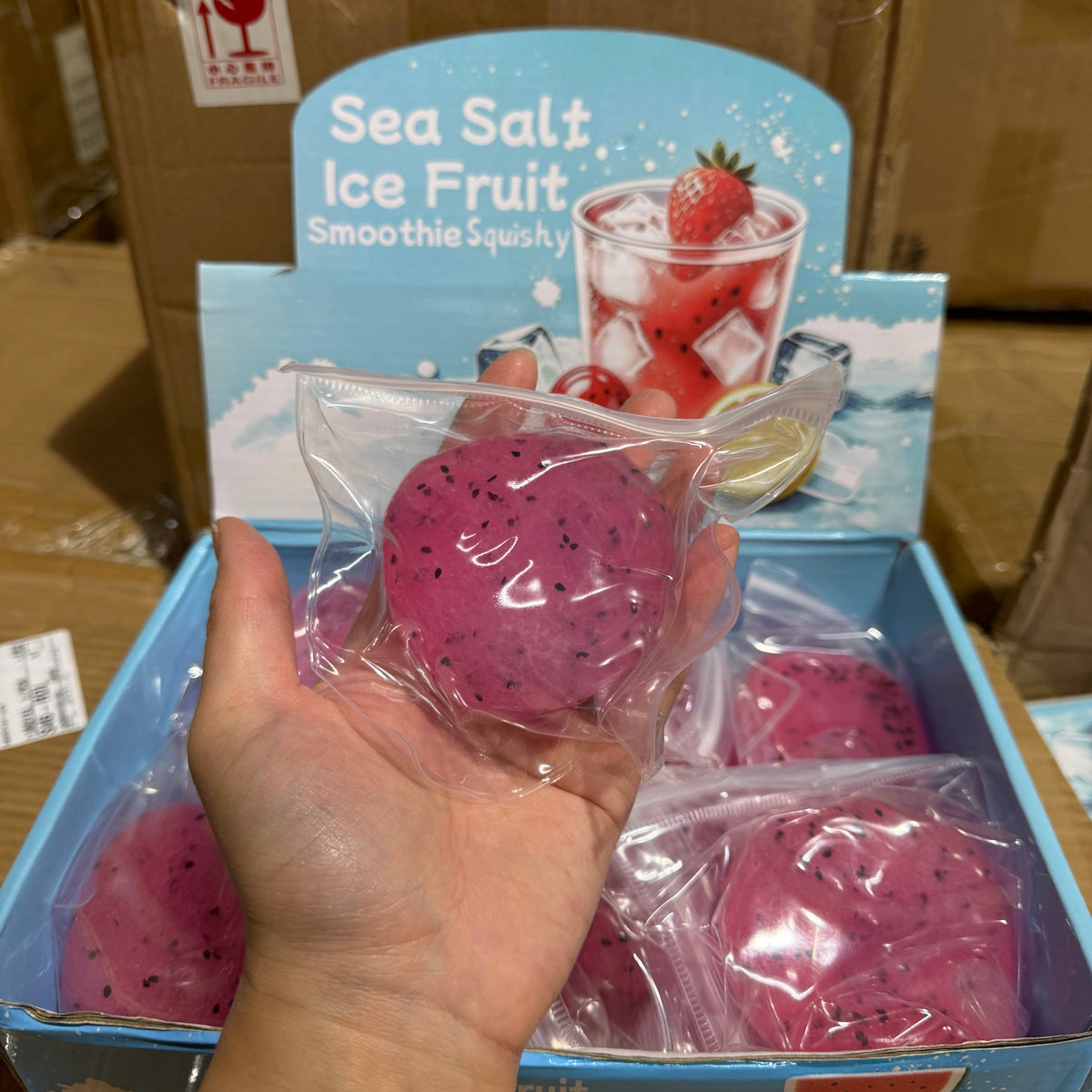 Dragon Fruit Icy Slushy Ball Squishy