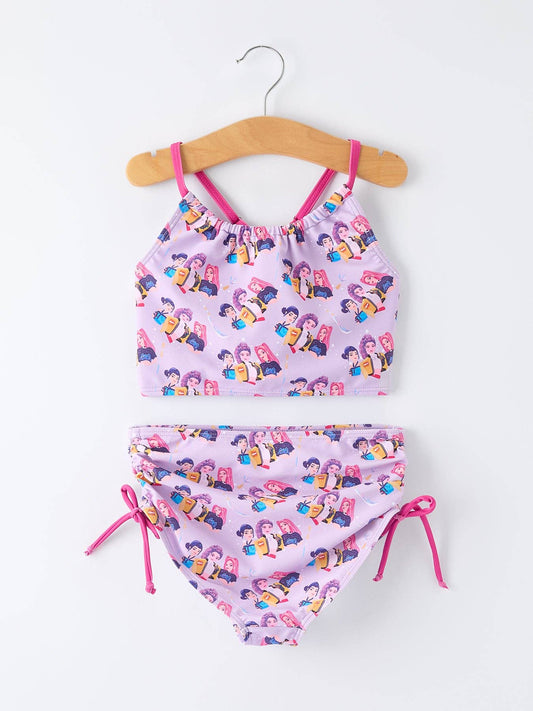 (ETA 3/19/26) Purple Print Girls Swimsuit