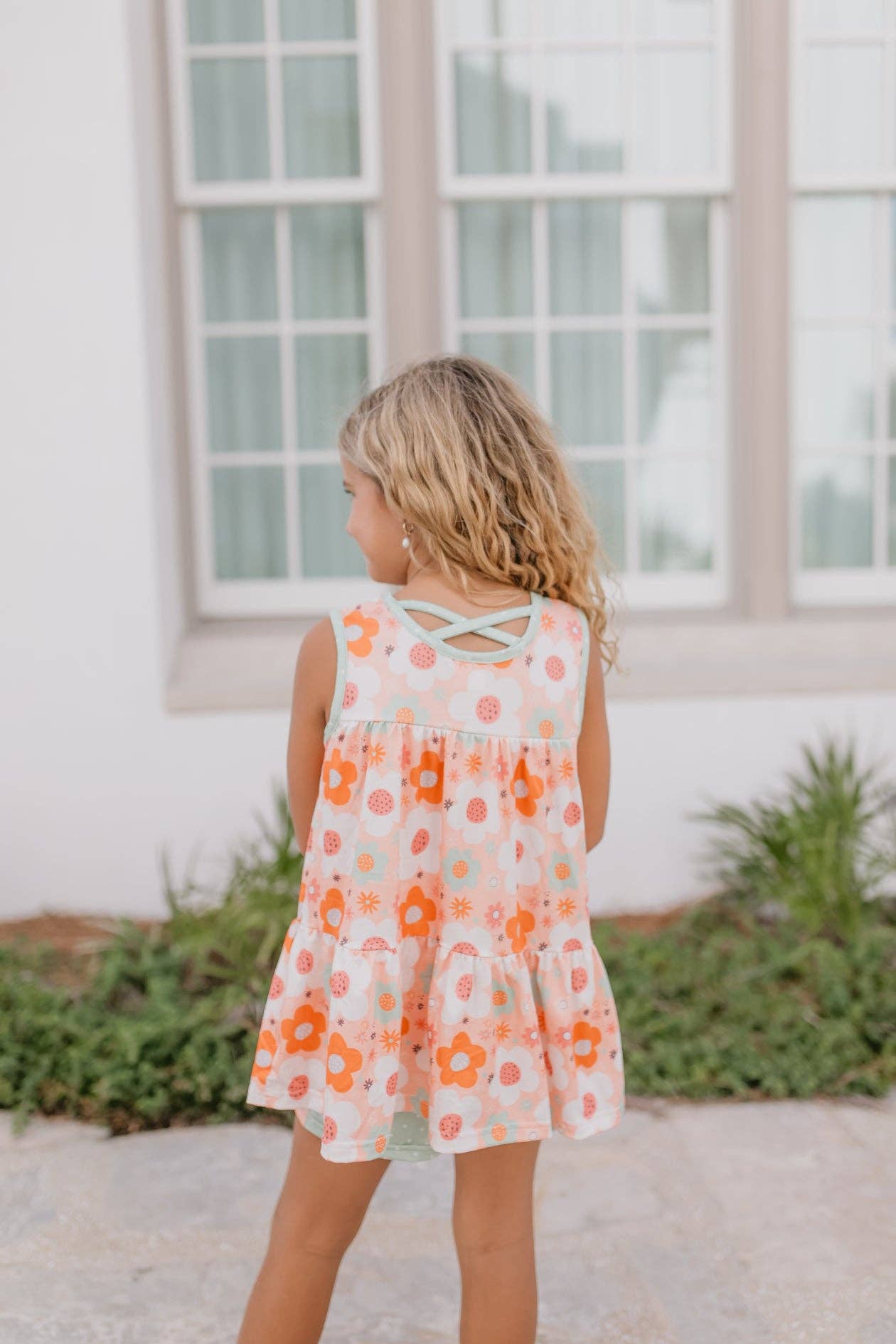 Sage & Rust Retro Flower Spring Summer Short Set
