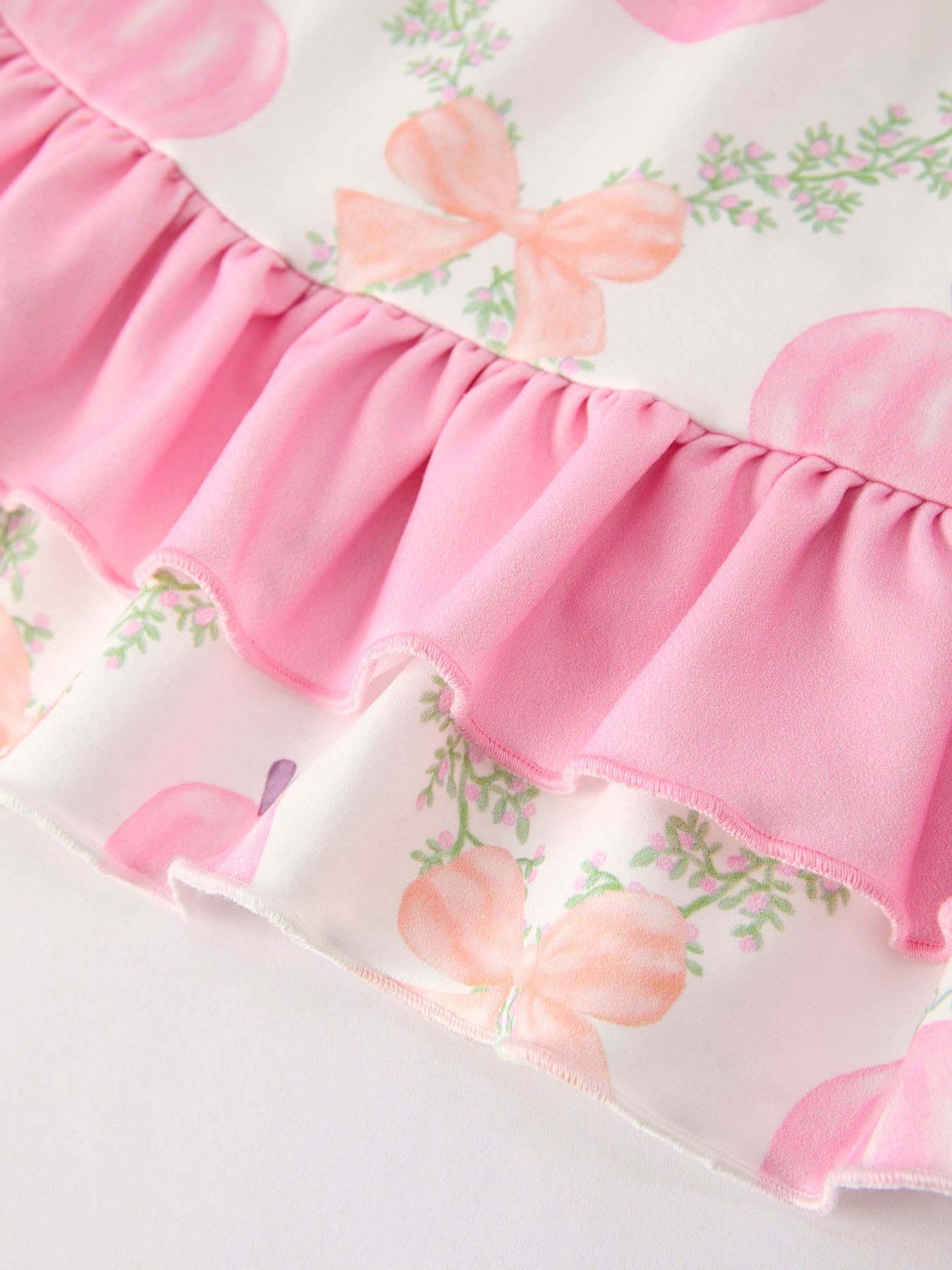 Pumpkin Pink Ruffle Girls Dress