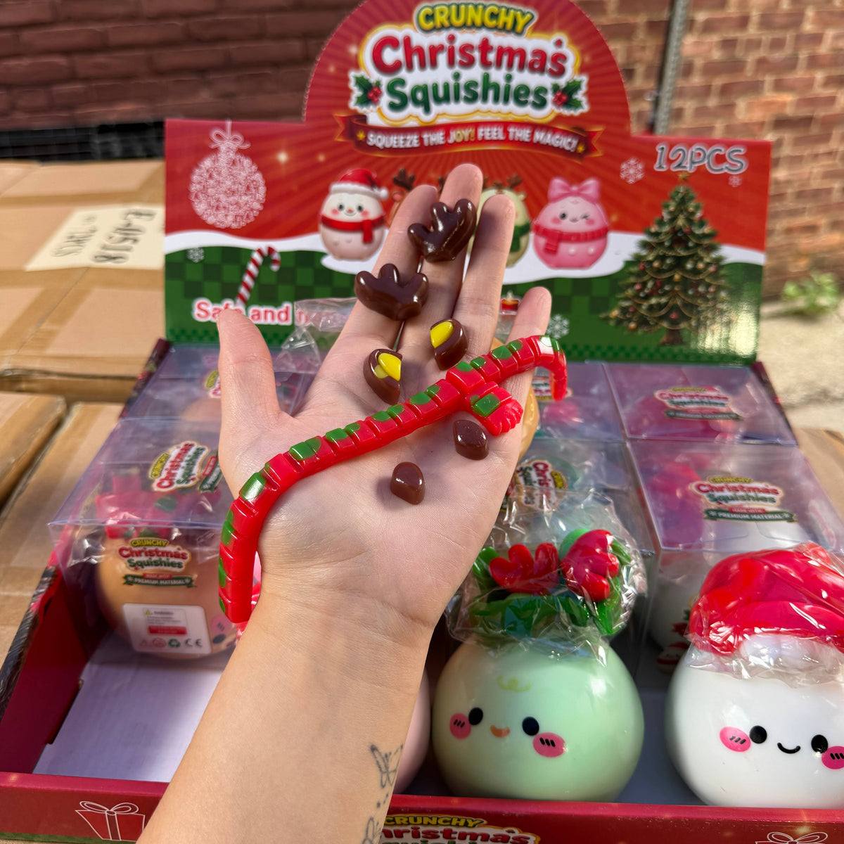 Crunchy Christmas Cartoon Ball w/Accessories