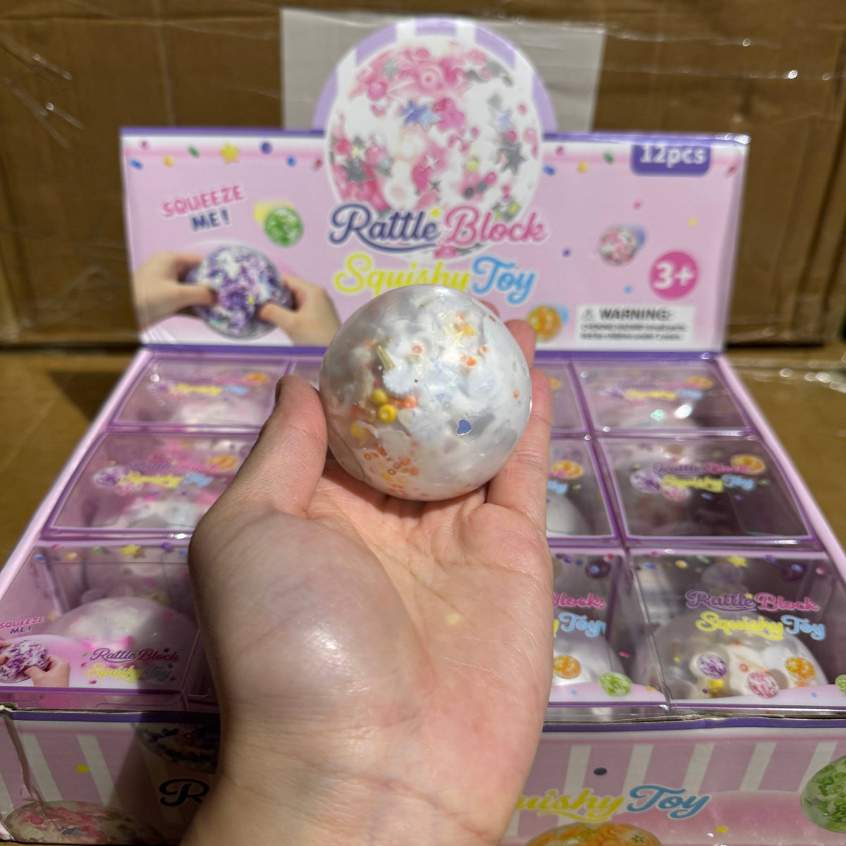 Crunchy Snowball w/Charms Squishy