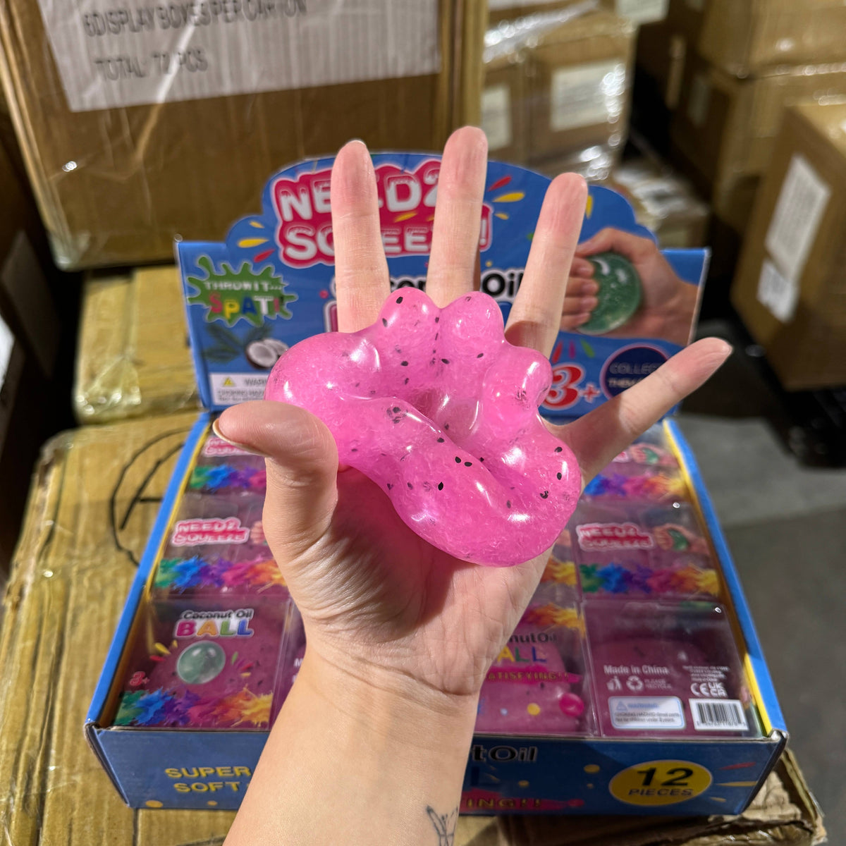Dragon Fruit Icy Slushy Ball Squishy