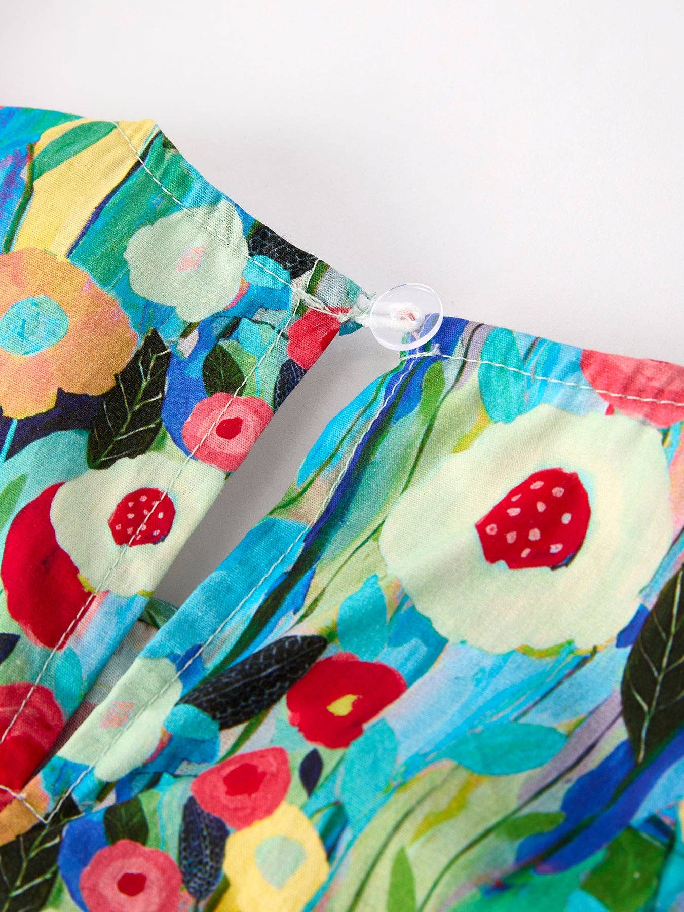 (ETA 3/14/26)Summer Fun: Colorful Floral Dark Green Dress