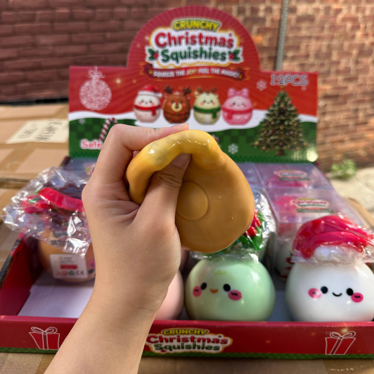Crunchy Christmas Cartoon Ball w/Accessories