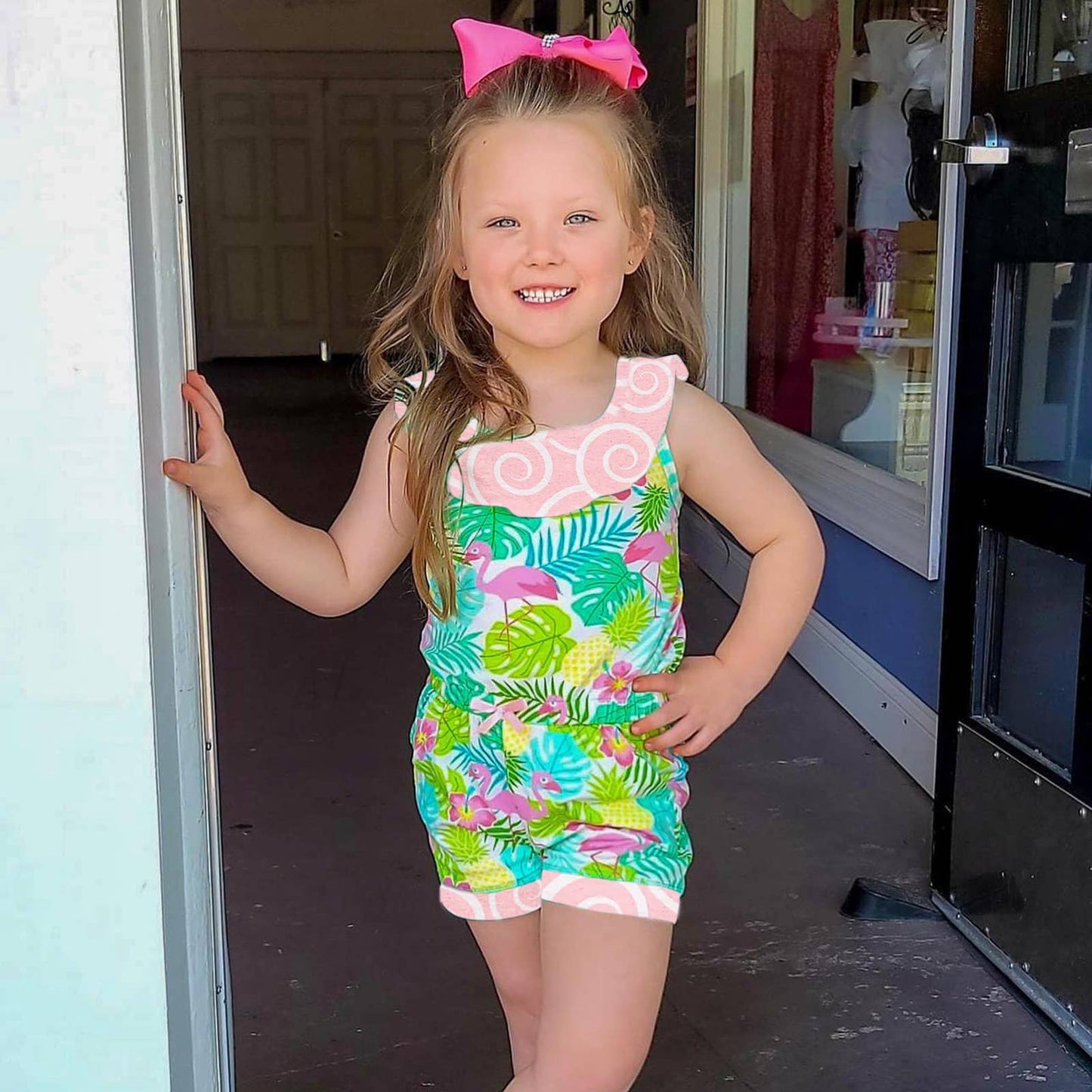 Pink Flamingo Jumpsuit/Romper