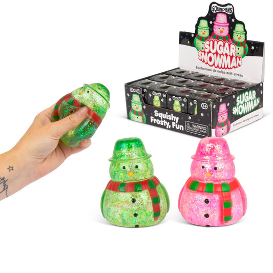 (ETA 10/26/26) Scrunchems Sugar Snowman Squishy Fidget Toy (1pc) Color Ships Assorted